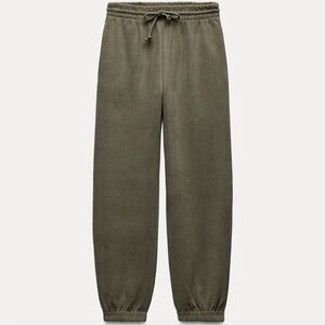 ZARA Soft Jogger Pants Sweatpants Army Green